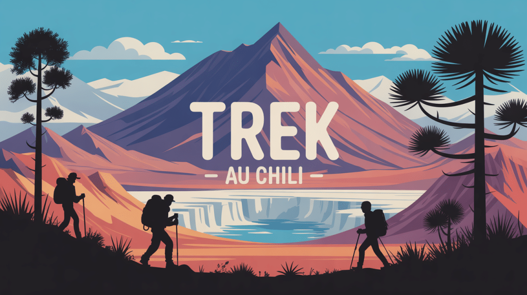 Panorama trek chili désert Patagonie araucarias