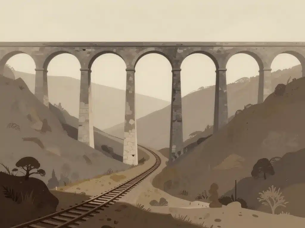 viaduc de la recoumène arches inachevées patrimoine