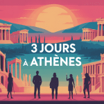 Visiter Athènes en 3 jours, scène d'ensemble monuments et quartiers