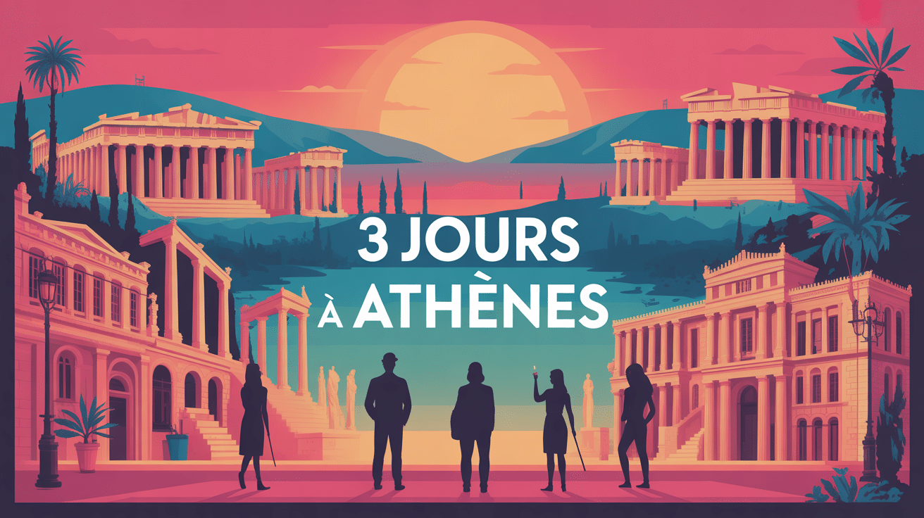 Visiter Athènes en 3 jours, scène d'ensemble monuments et quartiers