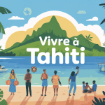 Vivre a tahiti illustration aventure et vie quotidienne