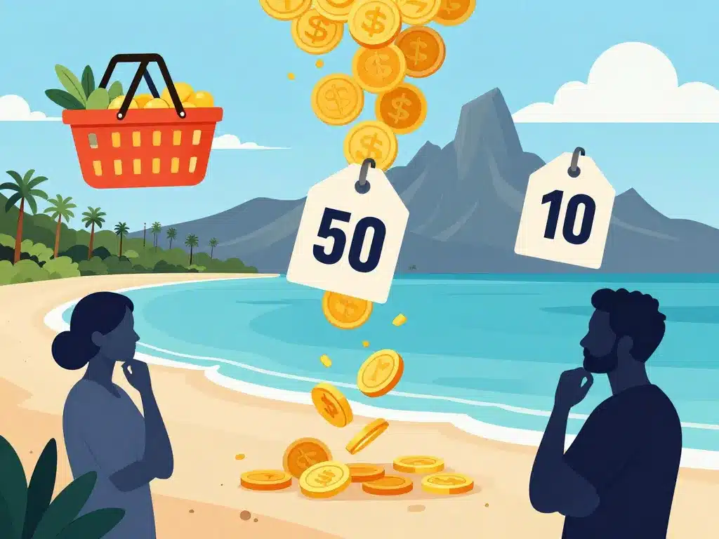 Vivre a tahiti cout de la vie visuel budget
