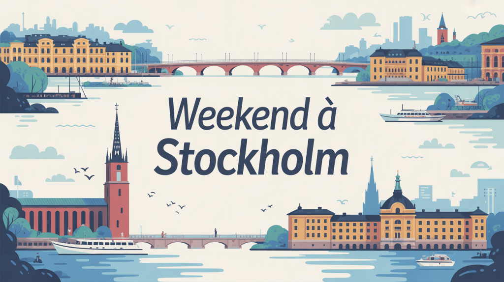 Weekend Stockholm vue générale îles monuments