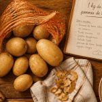 1 kg de pommes de terre avec balance et carnet
