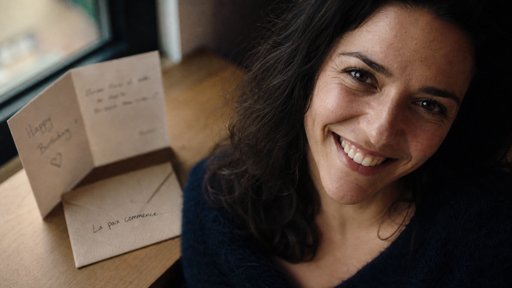 Sourir citation sur carte d’anniversaire, joie et paix